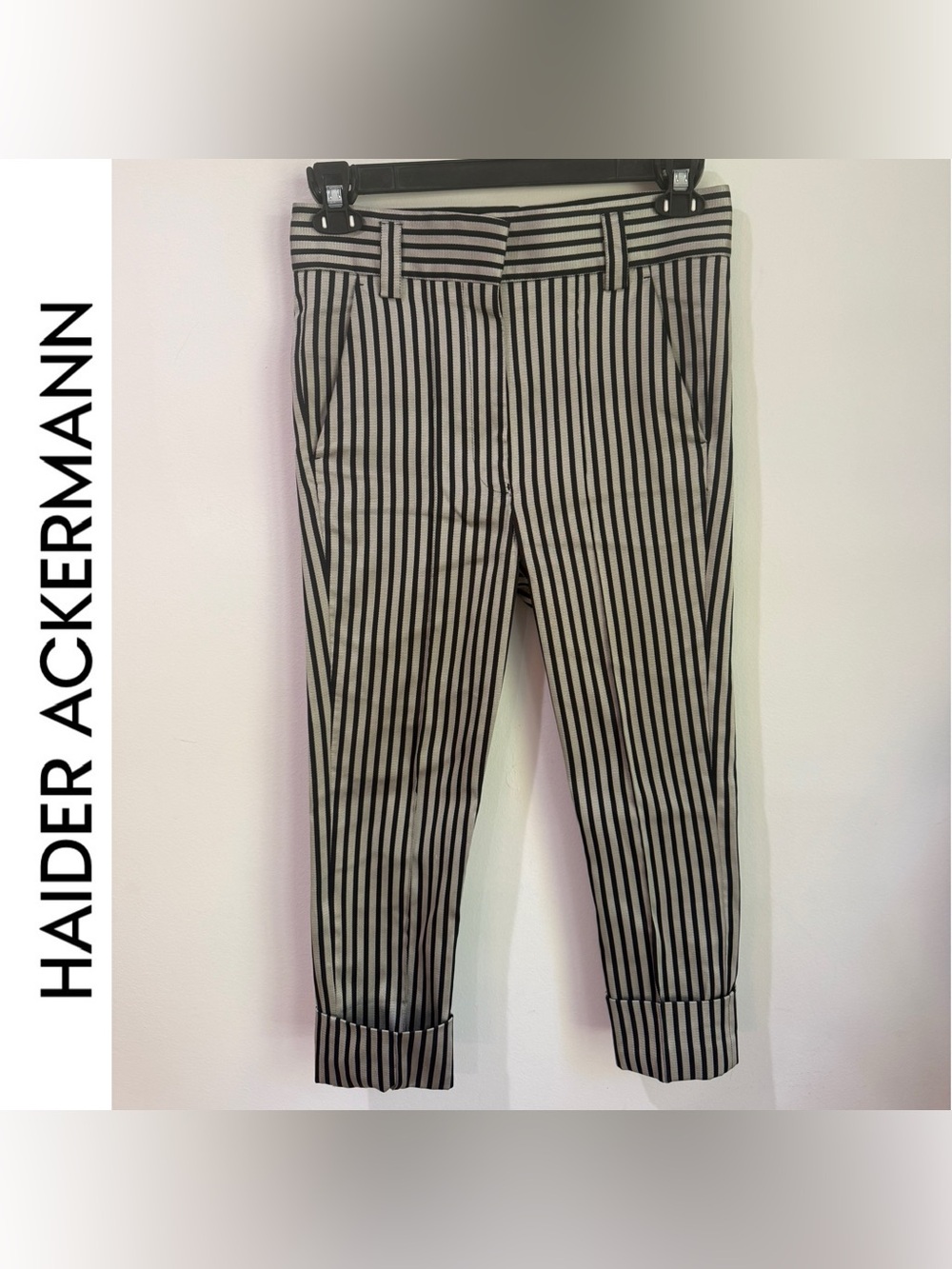 Haider Ackermann Slim Fit Pinstripe Trousers